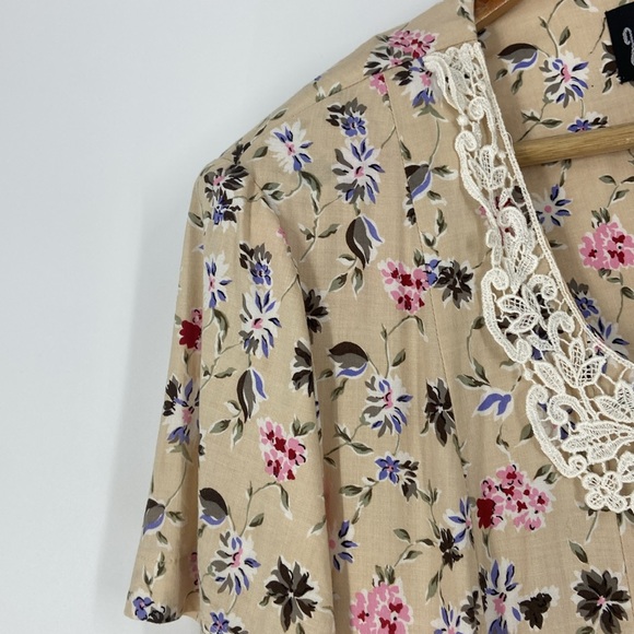 Vintage Jamie Brooke long floral spring summer button front maxi dress - Picture 11 of 13